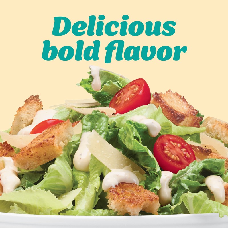 Kraft Lite Classic Caesar Dressing, 16 fl oz Bottle