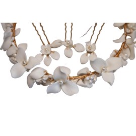 Seleny Bridal and Special Occassion Handmade Hair Accessories (Gold, Standard Pins)