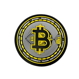 BTC Crypto Digital Currency Airsoft PVC Morale Cosplay Team Patch (Black)