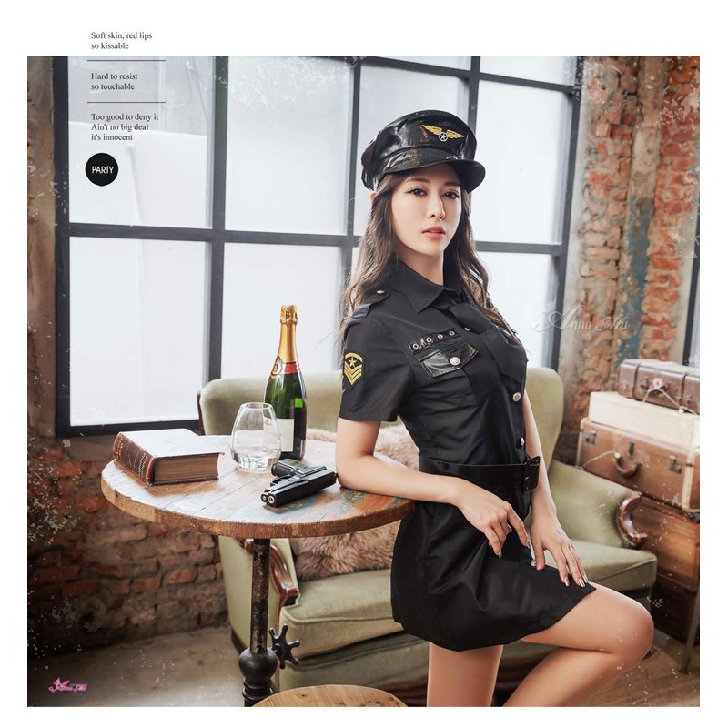 Anna Mu z1694-1 Cosplay Halloween Costume, Costume, Police Officer, One