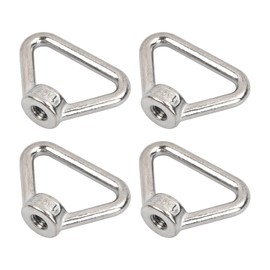 M8 Stainless Steel Ring Nut Lashing Eyelets Load Securing Triangle Ring Nut Eyelet Nuts for Automobile Ships Buildings and Power Plants - Pack of 4