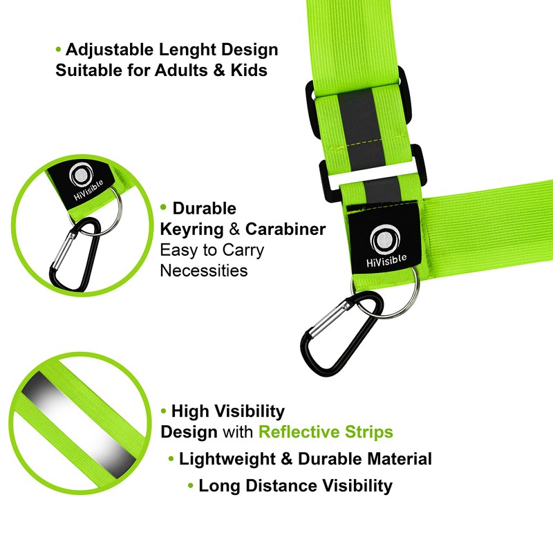 HiVisible Bulk 10 Pack - Safety Reflective Sash for Walking