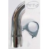 Curl Down Exhaust Tail Pipe Clamp On Curve Downwards Tip