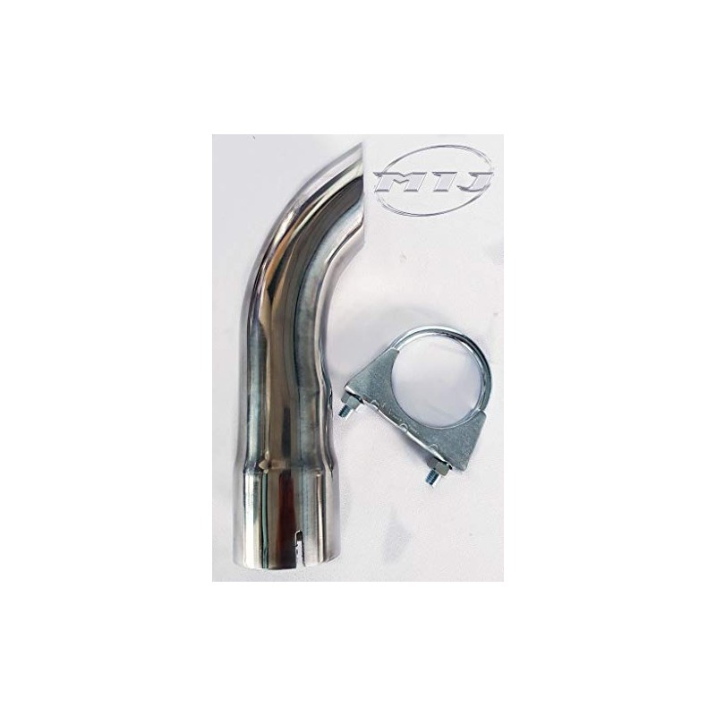 Curl Down Exhaust Tail Pipe Clamp On Curve Downwards Tip