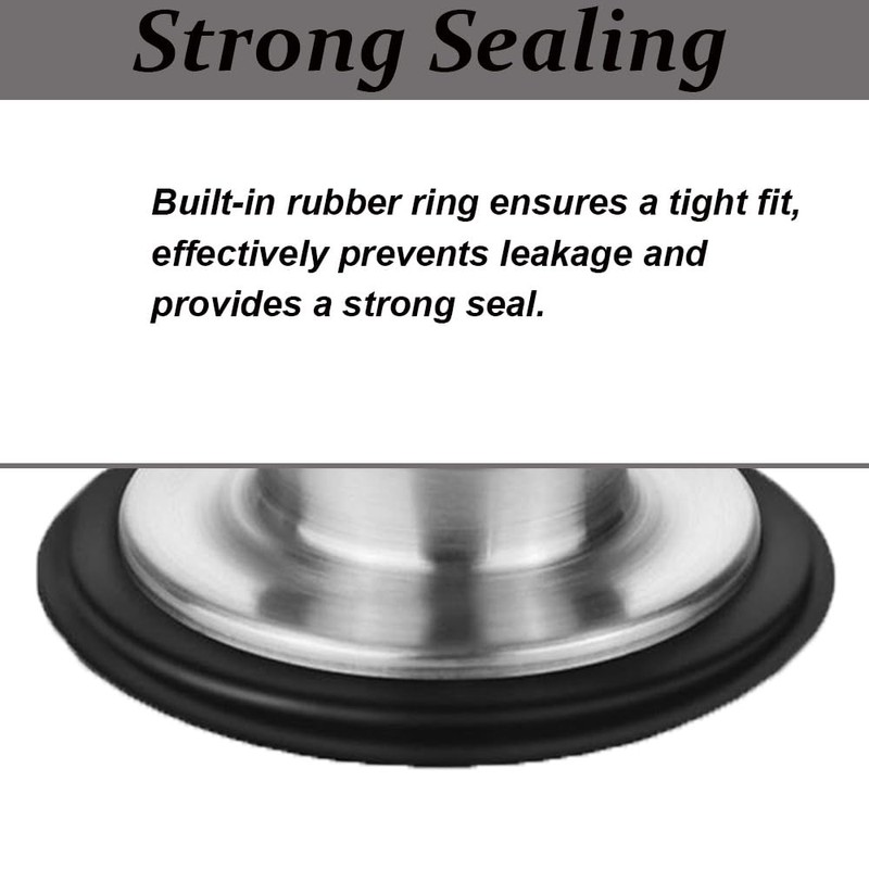 SEIWEI 2 Pcs Kitchen Sink Stopper, Stainless Steel Universal Sink