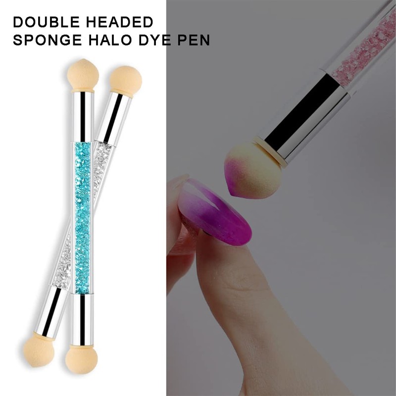 WeddHuis Nail Art Rendering Tools Double Head Sponge Stick, Nail