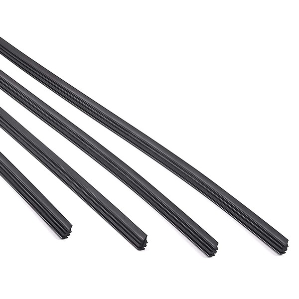 jeseny 4 Pieces Car Wiper Blade Replacement Strip, 28In Silicone