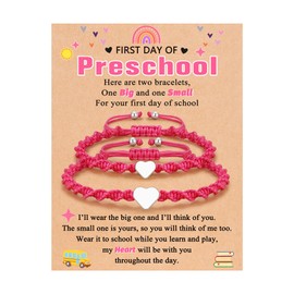 Eryuor First Day of Preschool Pre K Bracelet Mommy and Me Back to School Gifts for Kids