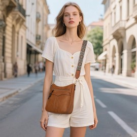 SDYSM Crossbody Bags for Women, Trendy Crossbody Purses Soft Leather Shoulder Handbags Lightweight Travel Purse