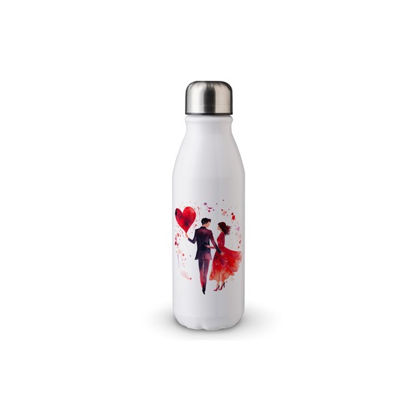 MAXIKIWI Einwandige Wasserflasche mit Schraubverschluss, nicht isoliert, leichtes Aluminium, BPA-frei,