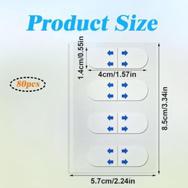 Amazleer Pack of 80 Invisible Facelift Stickers for Women, Facelift Tapes Tape, V Shape Face Lift, Skin Tightening, Concealing Wrinkles, Makeup Facelift Sticker Tools (80 Pieces)