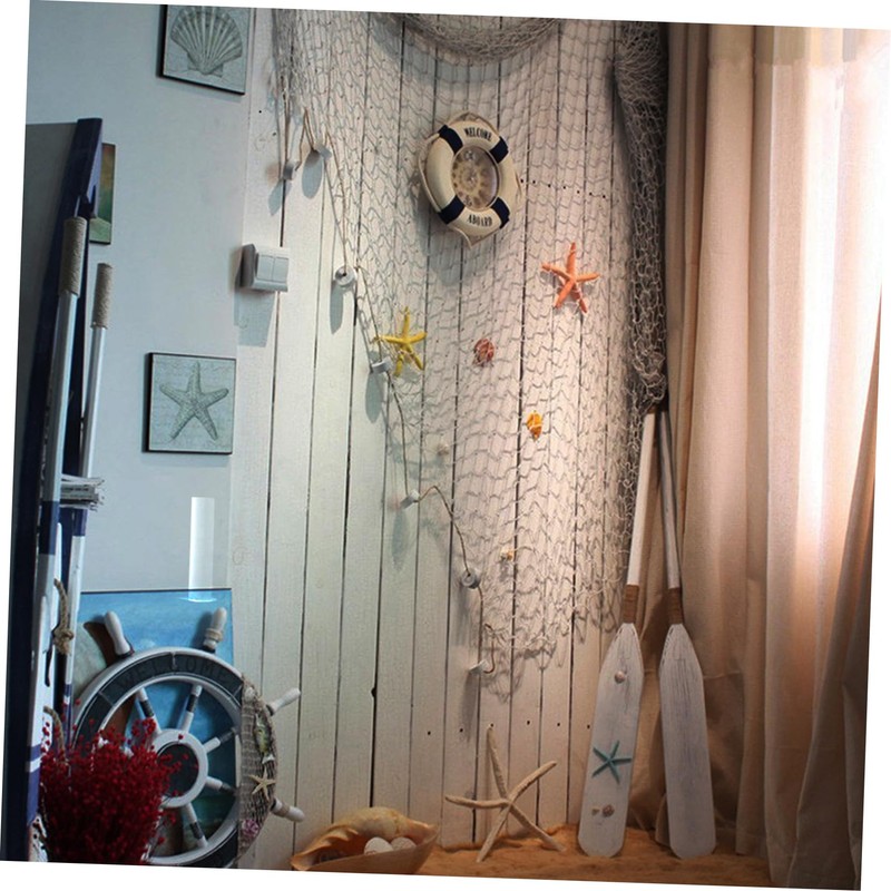 LABRIMP Wall Hanging Nautical Fishing Net Decoration for Luau Party