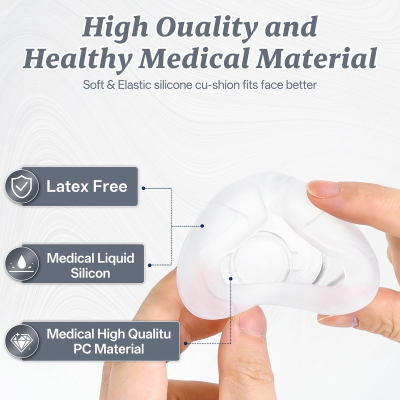 3PCS Replacement Nasal Cushion for ResMed AirFit N20 Mask, Compatiable