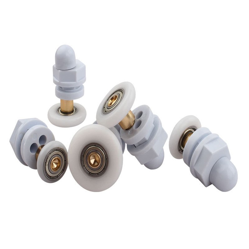 Qikuver Shower Cubicle Rollers, Pack of 4 Replacement Rollers, Shower