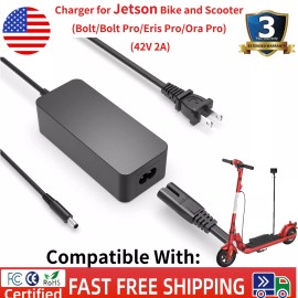 for Jetson Charger for Jetson Bike and Scooter (Bolt/Bolt Pro/Eris Pro/Ora Pro) (42V 2A)