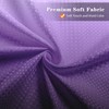 Culudea Lavender Purple Ombre Waffle Textured Cloth Shower Curtain Set,