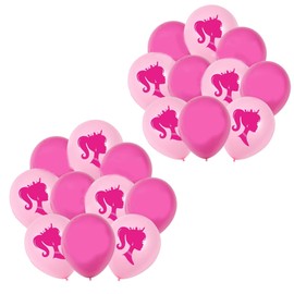 20Pcs Princess Balloons Pink Balloons Princess Party Decorations Party Balloons Decorations Pink Birthday Balloons for Women Birthday Princess Theme Bridal Baby Shower Wedding