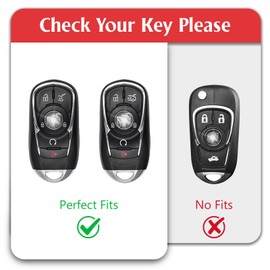 WORCAS for Buick 6 Button Key Fob Cover Soft TPU Protection Car Key Case Shell,Compatible with Buick Enclave Lacrosse Verano Encore Regal Envision Cascada GL8(Red)