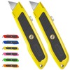 DIYSELF 2 Pack Box Cutters, Razor Knife Utility Cardboard Cutter,