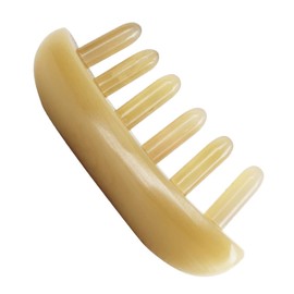 IWOWHERO Professional Ox Horn Wide Tooth Hair Comb Gentle Massage Brush for All Hair Types for Men Women Effortless Detangling Scalp Care Tool