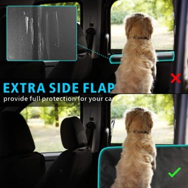 FunniPets Cargo Liner for SUV, Water-Resistant Dog Cargo Cover with Side Walls Protector and Bumper Flap, Non-Slip Backing, Quilted Pet Seat Cover, Large Size Universal Fit, Black