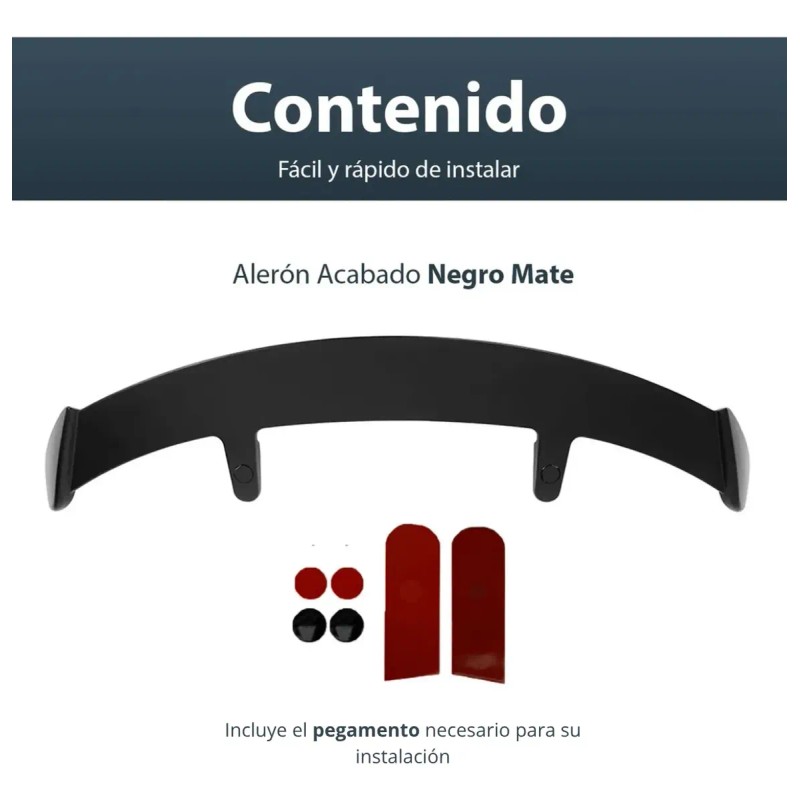 Aleron Mate Hatchback Spoiler Cola Pato Embellecedor Cajuela