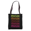 Retro Minsk City Belarus Inline Font Disco Design Vintage Tote