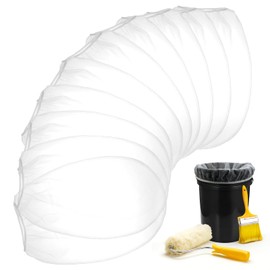 Okxiri 10 PCS Paint Strainer Bags 5 Gallon, Paint Filter Bag White Fine Mesh Strainer Bags, Elastic Top Opening Mesh Bag for Gardening, Paint