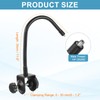 PATIKIL Flexible Gooseneck Arm Clamp, 1/4" Male Thread 11.8" Flexible