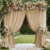 40ftx12ft Beige Backdrop Curtains for Parties, Wrinkle Free Polyester Photo