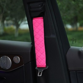 4 PCS Car Seat Belt Pads Seat Belt Shoulder Strap Covers Protector to Release Stress to Your Neck and Shoulder for a Safety Driving Seat Belt Cover Pad Seatbelt (red)