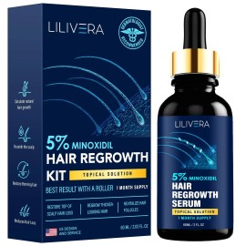 LILIVERA Hair Growth Serum for Men and Women Kit
