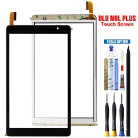 For BLU 8" Replace For BLU M8L Plus M0212UU Tablet Digitizer Panel Touch Screen Glass - BLU M8L PLUS, Touch Screen + Tools