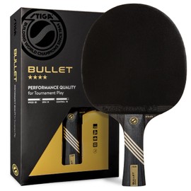 STIGA Bullet Ping Pong Paddle – 5-ply Extra Light Blade – 2mm Premium Sponge – Flared Handle for Masterful Grip – Performance Table Tennis Racket for Competitive Play