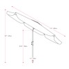 CorLiving 10ft Round Tilting Green and White Patio Umbrella