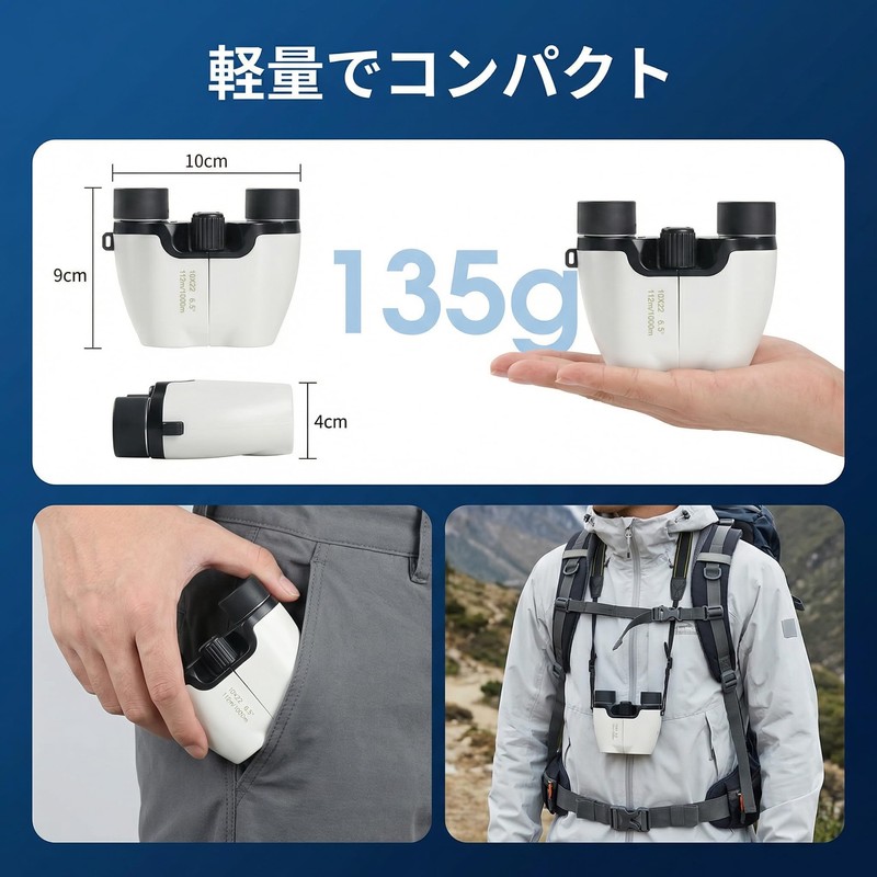 Opera Glass Binoculars, For Live Use, 10x (99.8% Transmittance, BAK4