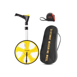 FLZOSPER Measuring Wheel Digital Display,Extendable rod Imperial/Metric Measure Wheel | Up to 99,999Ft/ 99,999M | Portable - with Cloth Backpack & Tape Measure