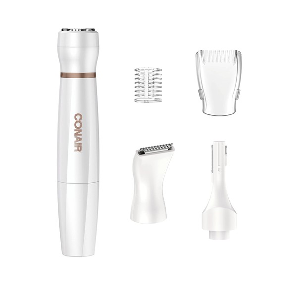 Conair All-In-1 Facial Hair Removal for Women, Cordless Electric Trimmer, Perfect for Face, Ear/Nose, Eyebrows, and Bikini Lines