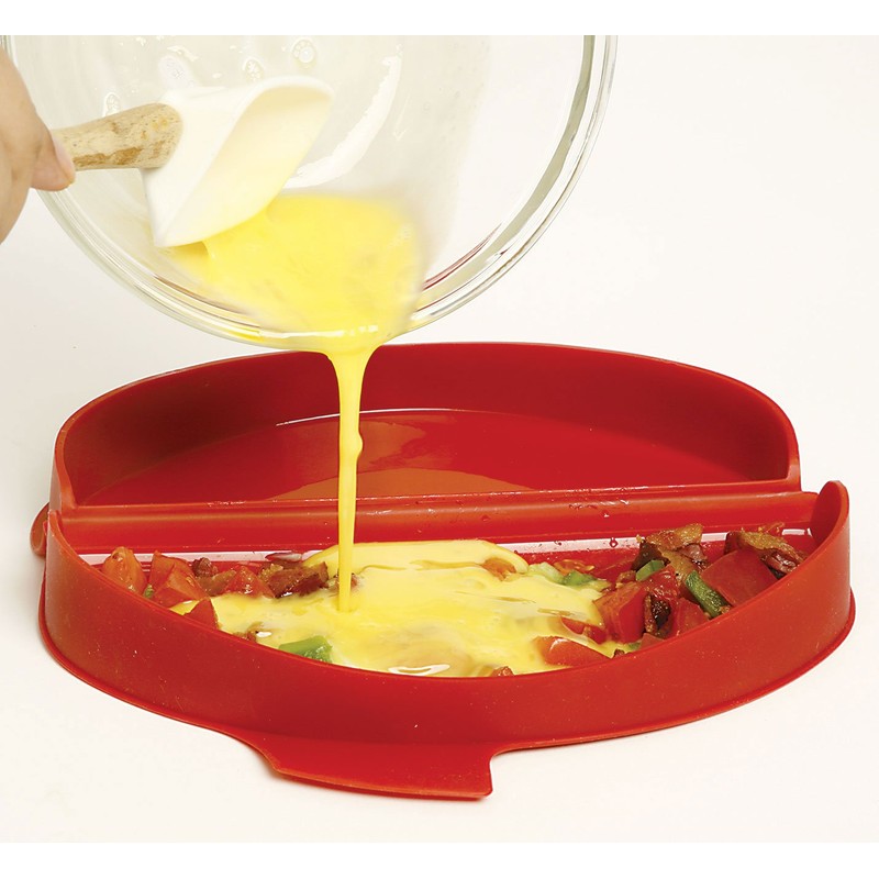 Norpro, Red Silicone Omelet Maker, 8.75 by 4.75 by 1.38-Inch,