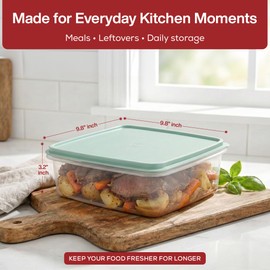 SIGNORA WARE Plastic Storage Container with Lid – 3L Cupcake Carrier – Leakproof Cookie Container Airtight – BPA-Free Plastic Container with Lid for Food Storage, Meal Prep, Leftovers, Cupcakes