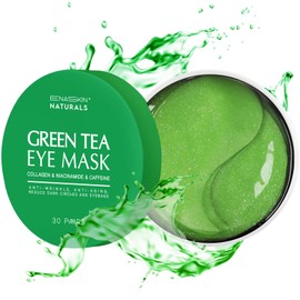 Under Eye Patches for Dark Circles: 30 Pairs Green Tea Eye Gels Pads - Reduce Eye Bags, Wrinkles & Puffy - Skin Treatment Mask Retinol Collagen - Anti Aging & Face Moisturizer For Women (Green Tea)