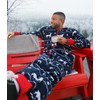 Tipsy Elves Men's Blue Reindeer Pajama Set Size Large