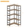 NUMENN 5 Tier Corner Bookshelf, Modern Corner Bookcase, Large Open
