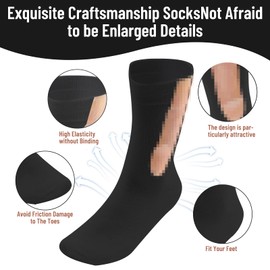 xinrongda 2 Pairs Show off Socks Funny Gifts for Men, Novelty Gag Gift, Joke Socks for Women, Cotton Long Socks, Prank Gifts for Christmas