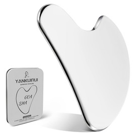 Gua Sha Edelstahl, Guasha Stein Gesichtswerkzeug, Metall Lymphdrainage Massageschaber für Gesicht, Augen, Hals, Körper, Hautpflege Geschenk