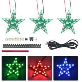 Soldering Training Practice Learning Electronic Kits Five Pointed Star Breathing Gradient DIY Kit DC 4-6V for Christmas Red Green Blue