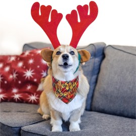 Dog Christmas Bandana, Dog Christmas Outfit, Dog Bandanas Boy Girl for Large, Medium, Small Dogs