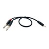 System-S Audio Y Jack Cable 50 cm 2 x 6.35