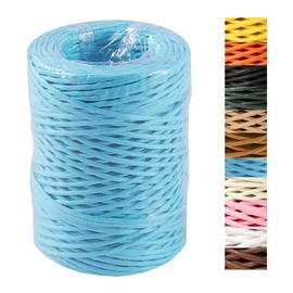 1mm/2mm 164ft(50m) Turquoise Floral Bind Wire Wrap Twine Wire Wrap Twine Handmade Iron Wire Paper Rattan for Flower Bouquets Gardening Paper Wrapped Wire Winded DIY Project(Turquoise,1mm)