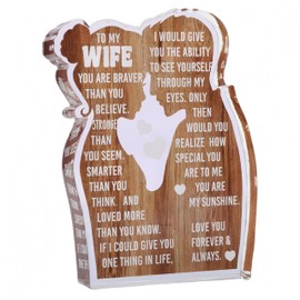 Valentine's Day Gifts for Wife – I Choose You Heartfelt Acrylic Sign | Wedding Anniversary & Birthday Ideas for Her | Romantic 'I Love You' Message Plaque